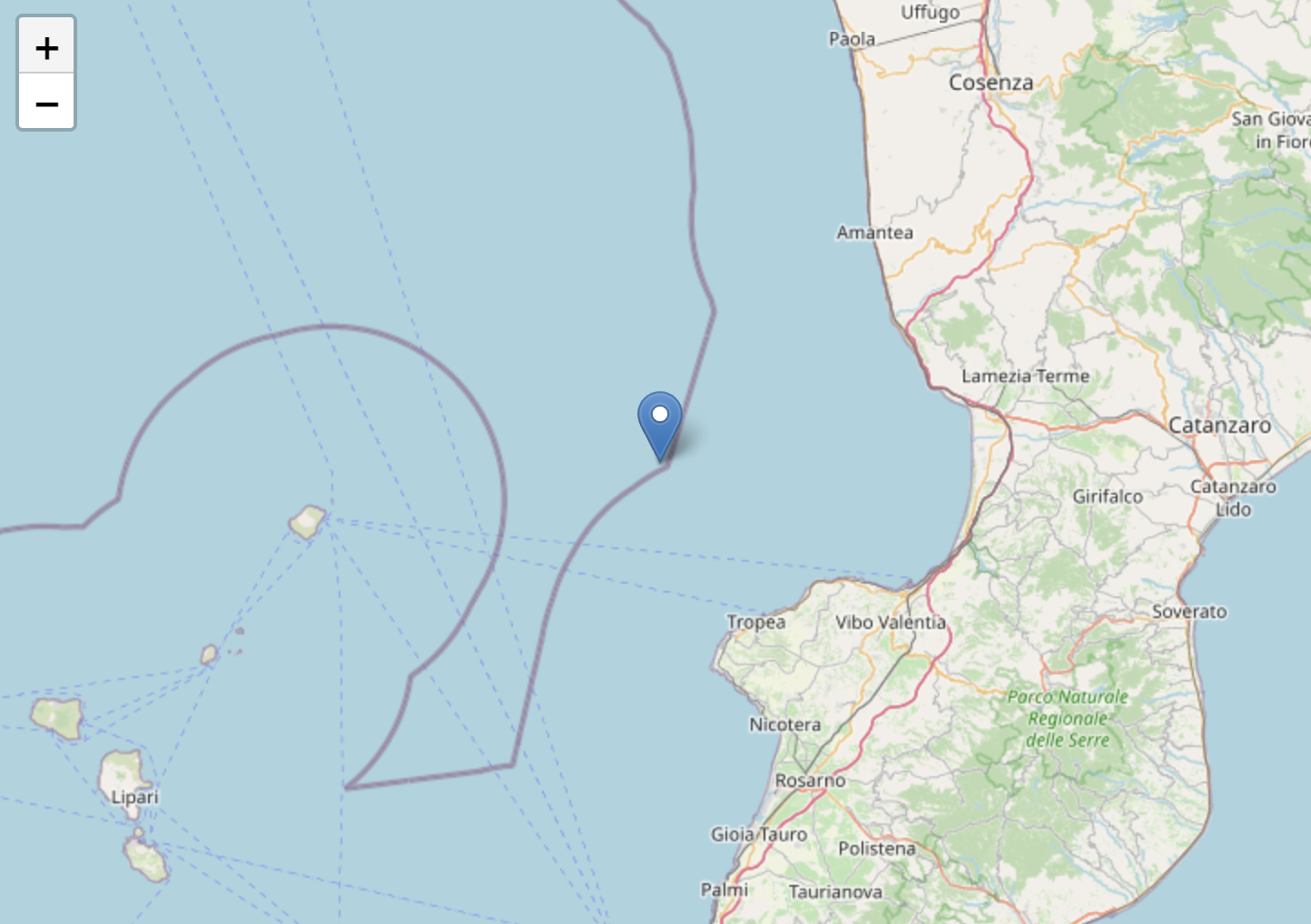 Terremoto in Calabria, scossa di 2.6 avvertita sulla costa sud occidentale