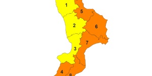 Arpacal, allerta arancione con piogge intense e vento forte sul versante ionico. Instabilità fino a mercoledì