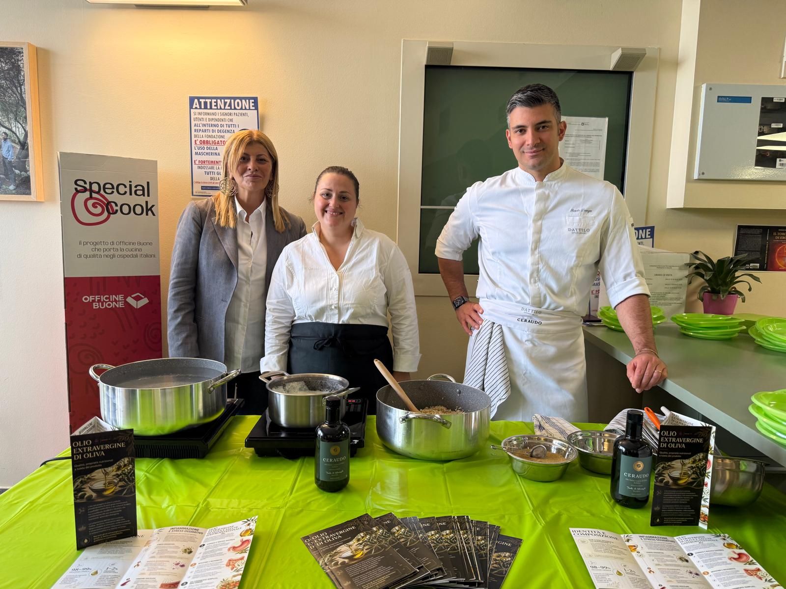 L’olio d’oliva calabrese entra in corsia: gusto, salute e identità Special Cook porta la cucina stellata all’Istituto dei Tumori di Milano