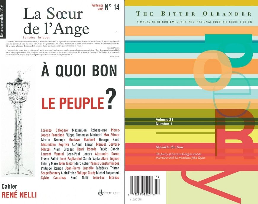La poesia di Lorenzo Calogero su “The Bitter Oleander” e “La Soeur de l’Ange”