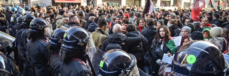 Tensione a Milano tra cortei filopalestinesi e forze dell’ordine