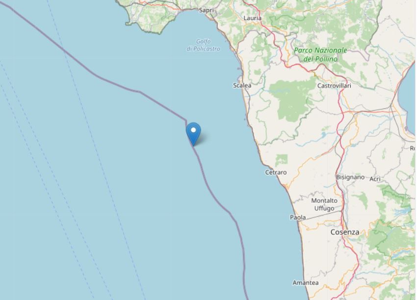 Sisma, scossa di magnitudo 2.7 nel Cosentino