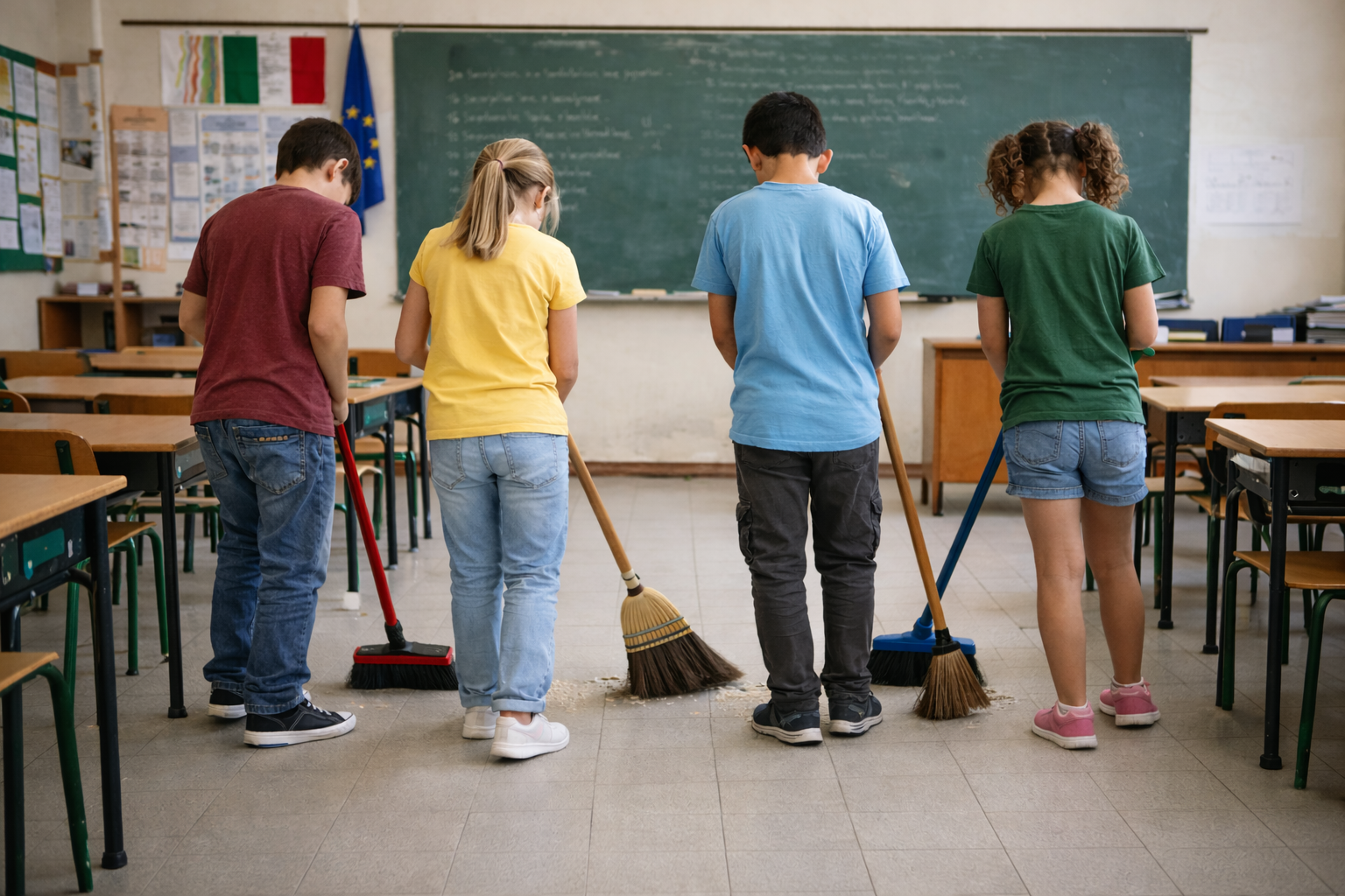 Valditara e la nuova pedagogia della ramazza