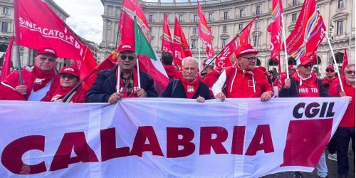 spi cgil calabria corteo roma