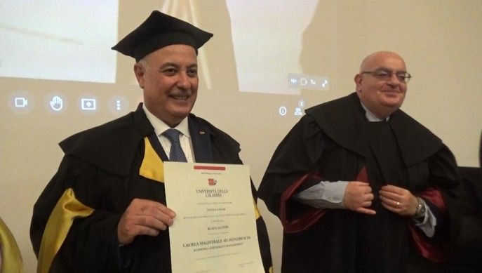 Klaus Algieri dottore honoris causa all’Unical – FOTO E VIDEO