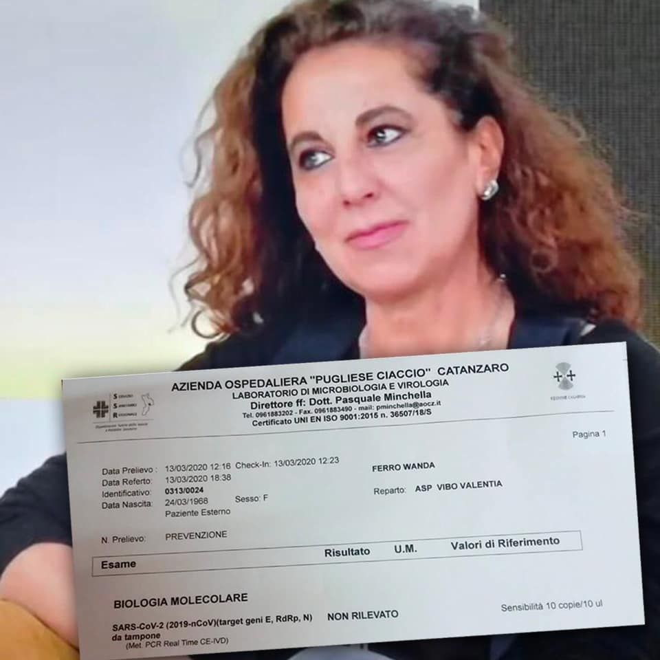 Wanda Ferro: «Basta frottole, sono negativa al Coronavirus»