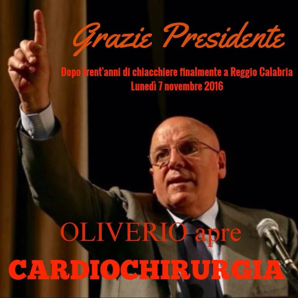 Cardiochirurgia, la propaganda che serviva a Oliverio