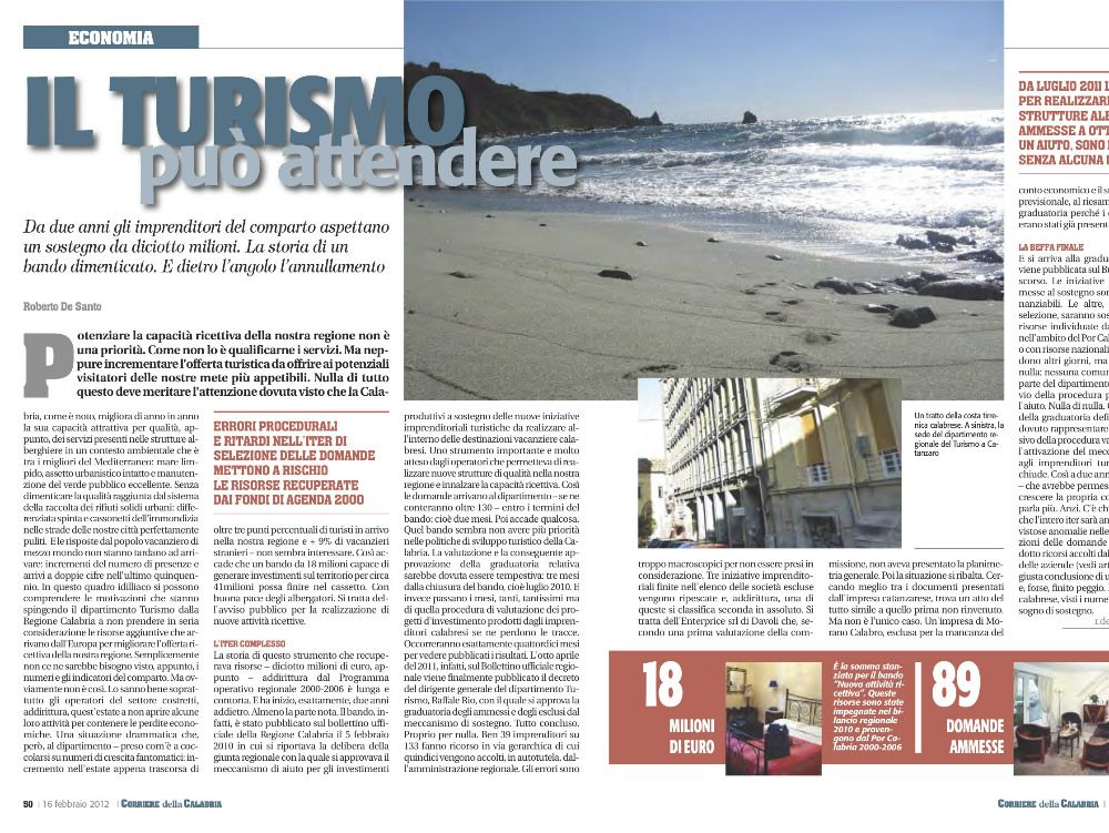 Il turismo può attendere