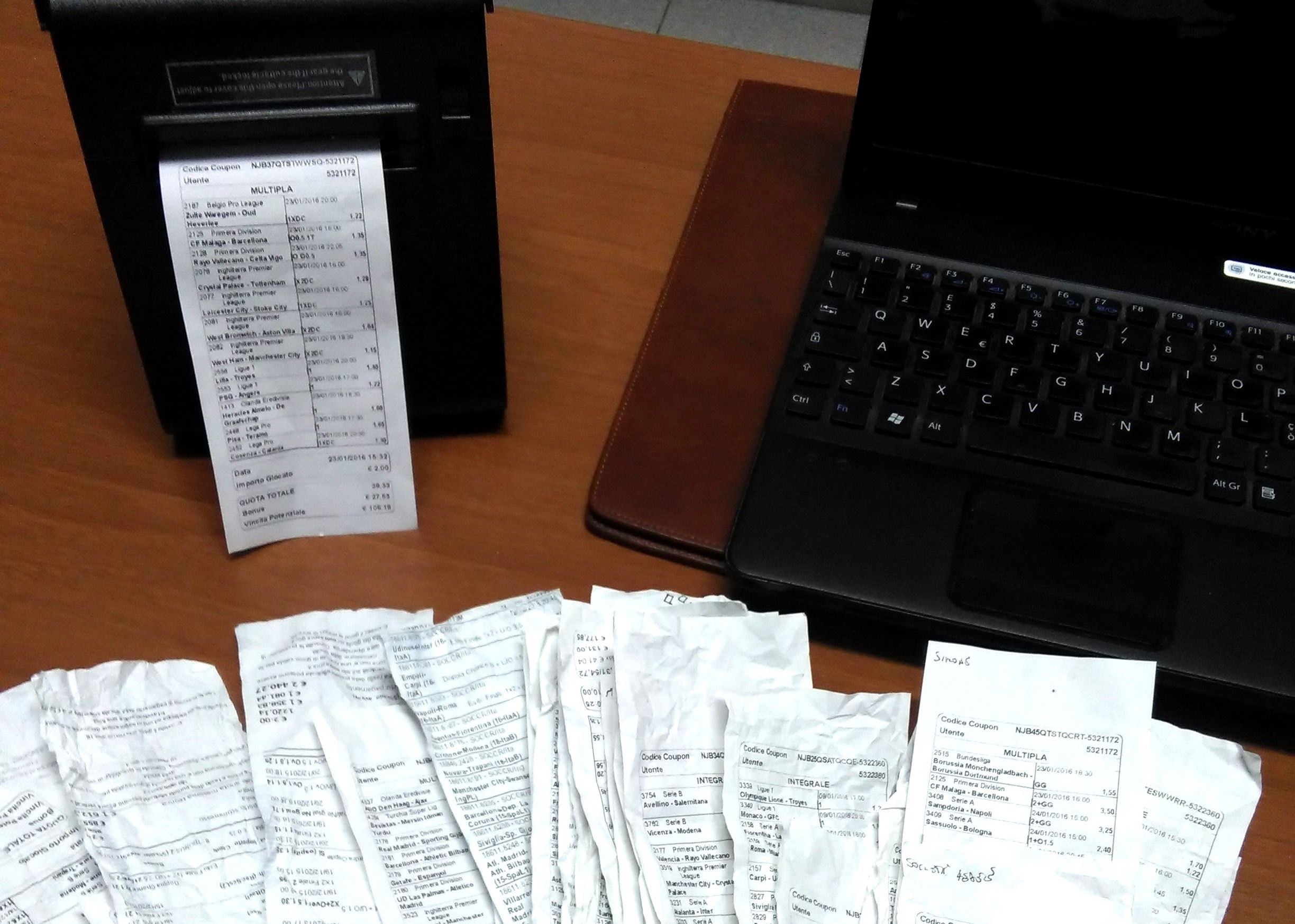 Sequestrata una finta agenzia di scommesse