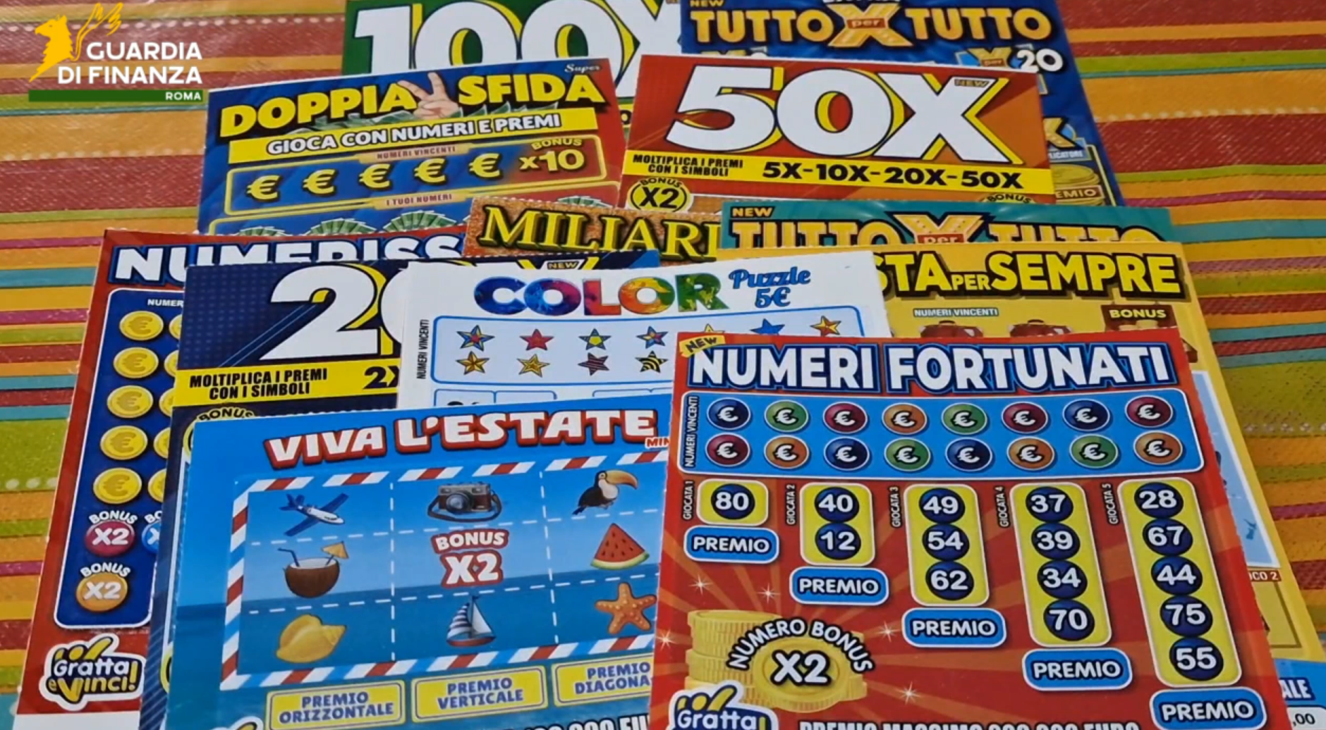 Truffa sui “Gratta e Vinci”, sequestrati oltre 25 milioni