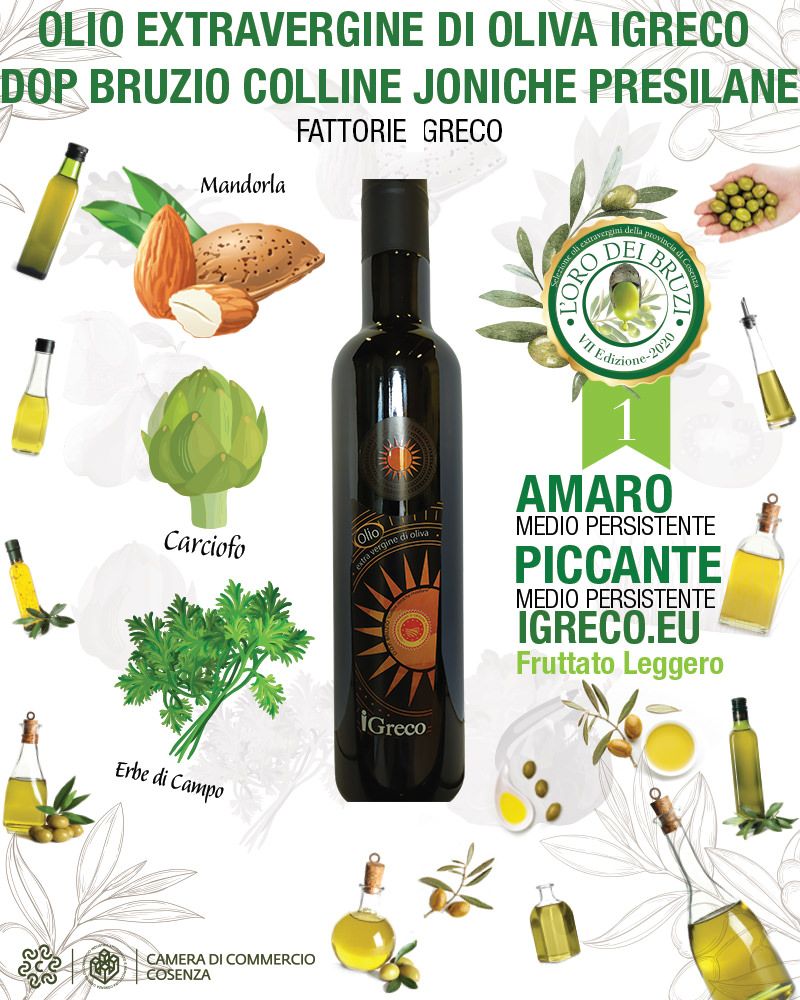 L'olio iGreco sul podio de "L'Oro dei Bruzi"