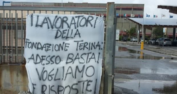 Senza stipendio da sette mesi, mobilitazione dei dipendenti di Terina