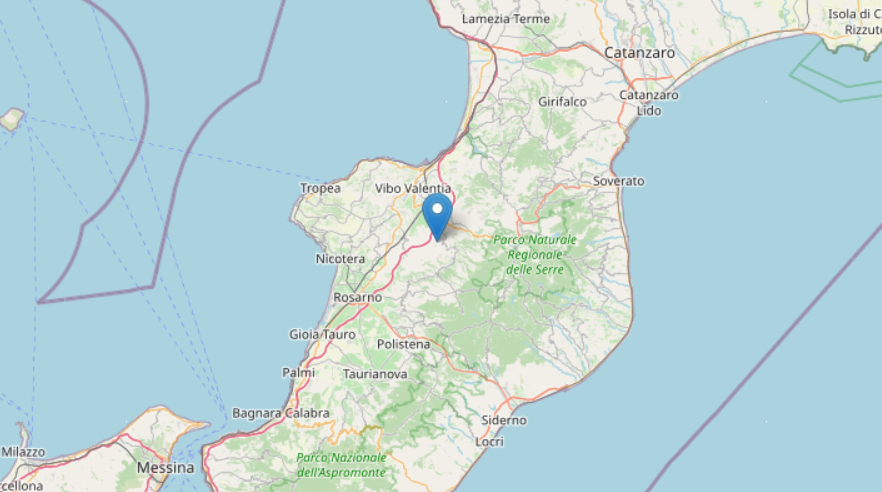 Trema la terra nel Vibonese, scossa di 3.5 con epicentro a Dasà