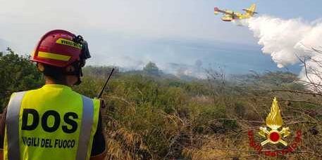 Incendi, a fuoco una pineta nel Crotonese: evacuato un campeggio