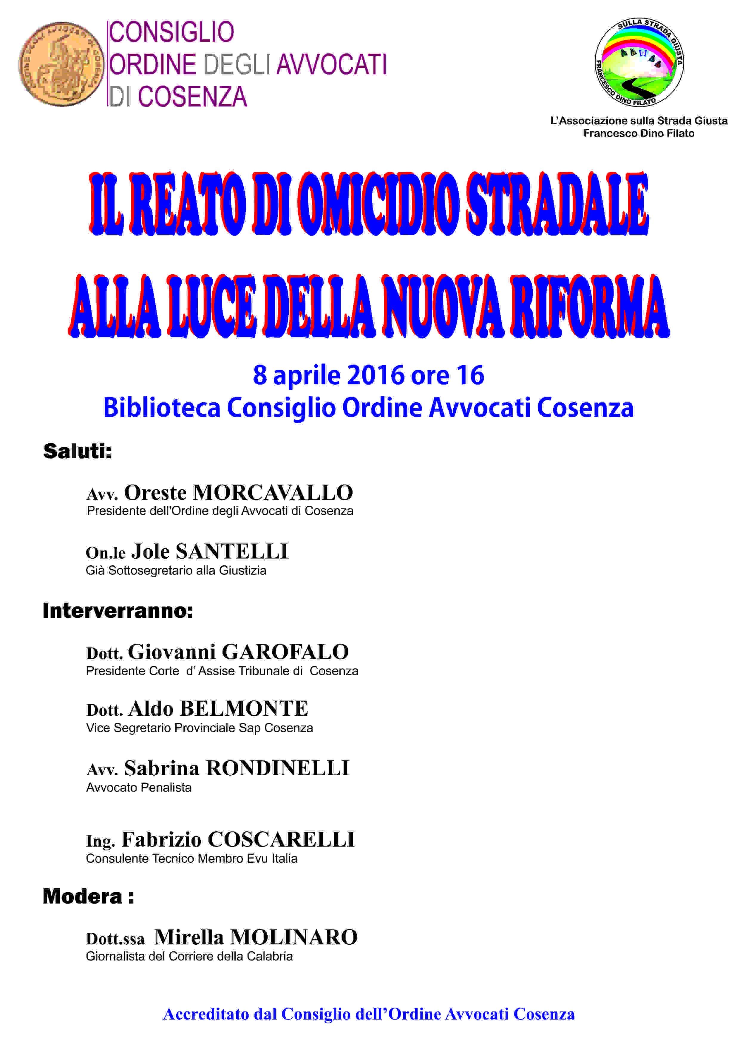 Il reato di omicidio stradale alla luce della nuova riforma