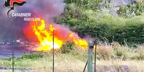 incendio rifiuti reggio mercato