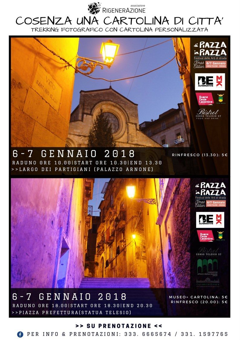 A Cosenza quattro appuntamenti con il trekking fotografico