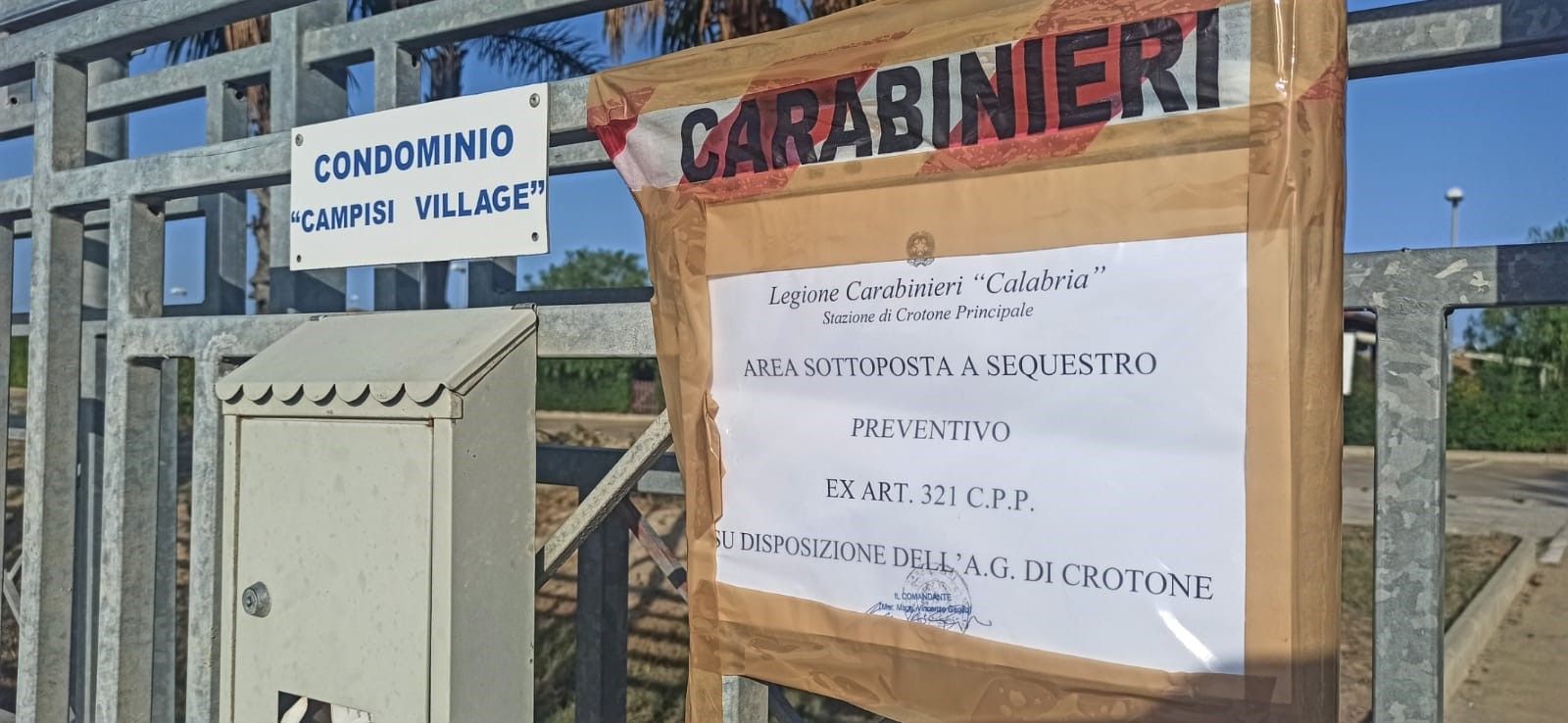 Lottizzazione abusiva, sequestro preventivo sul Campisi Village di Crotone