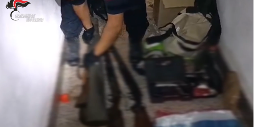 Fucili, pistole e munizioni nascosti tra la vegetazione e in due casolari abbandonati nel Vibonese