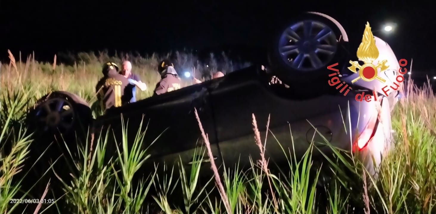 Catanzaro, perdono il controllo dell’auto e finiscono fuori strada. Due giovani feriti