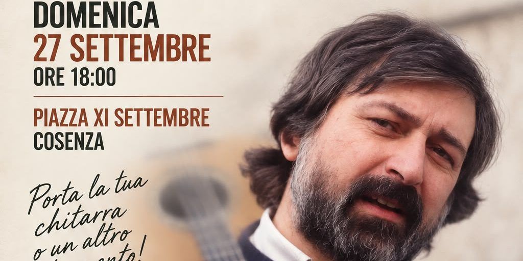 Cosenza celebra la musica d’autore: in Piazza XI Settembre arriva la “Cantata Gucciniana”