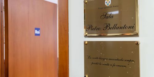 Una sala della sede Rai di Palazzo Campanella intitolata alla memoria di Pietro Bellantoni