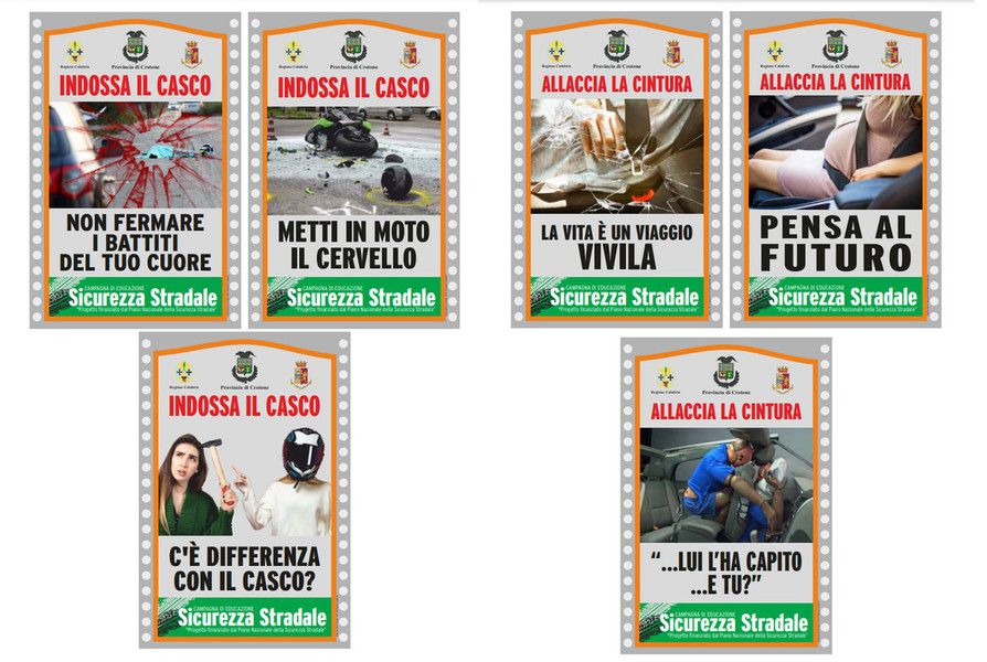 Morti, sangue e auto disintegrate nei cartelli stradali di Crotone. L’obiettivo è prevenire gli incidenti