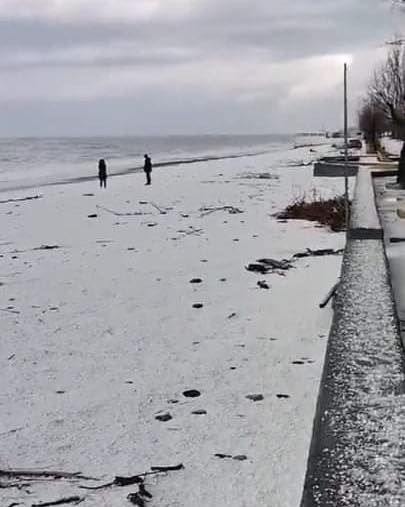 Grandinata eccezionale “imbianca” Praia – FOTO