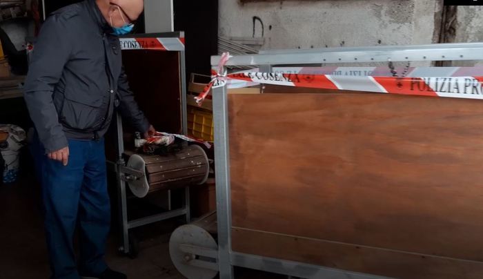 La struttura realizzata per "allenare" i cani al combattimento