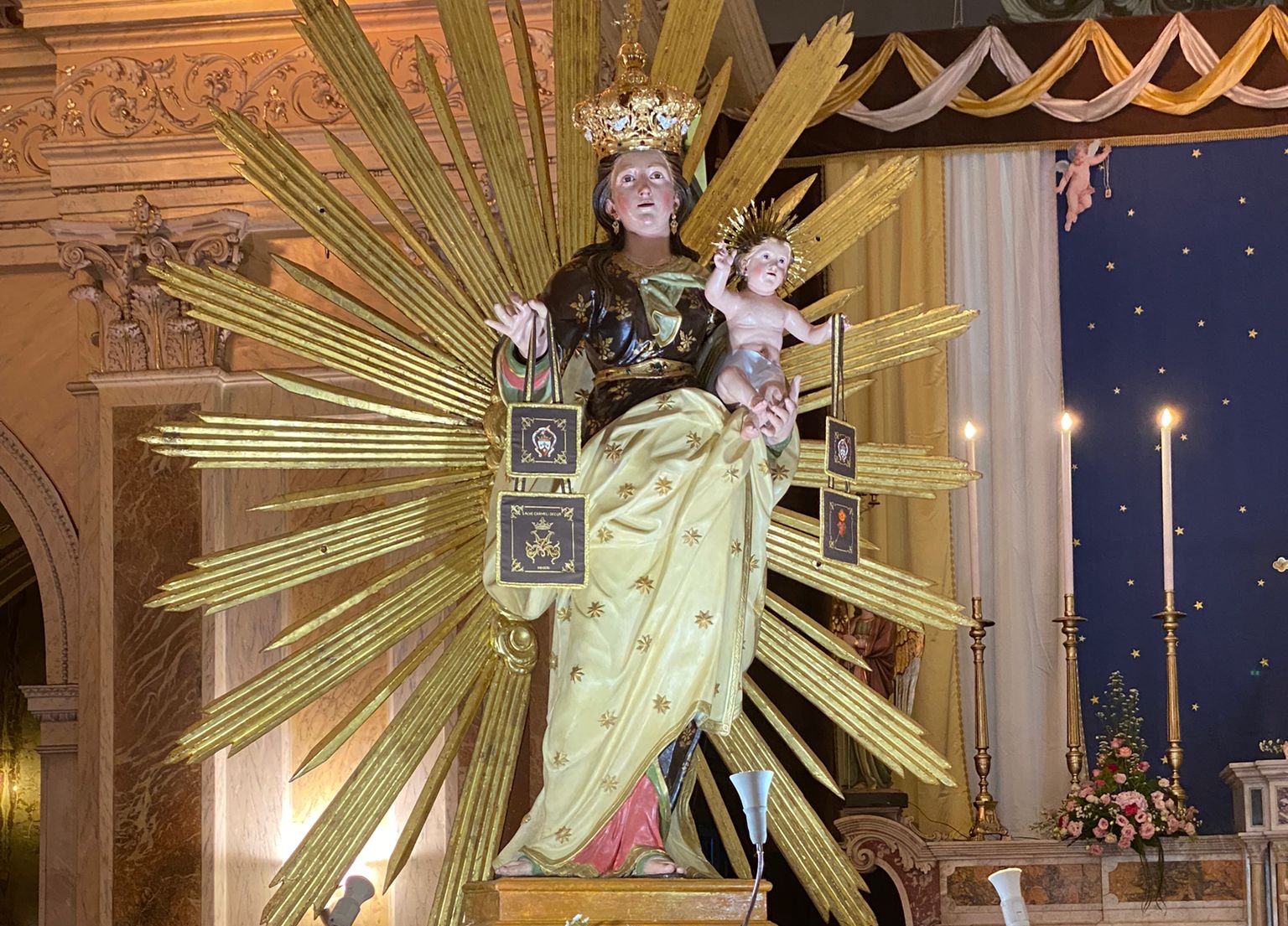Presentato il restauro dell'antica statua della Madonna del Carmelo
