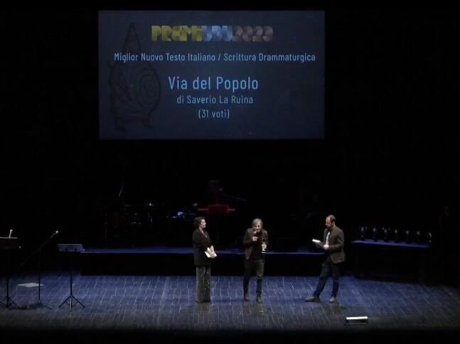 Saverio La Ruina premio Ubu 2023