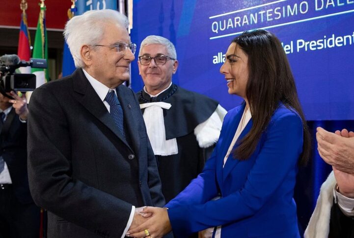 Pegah Moshir Pour con Mattarella